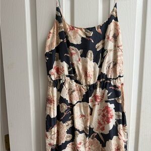 J Crew Factory floral silk dress with slip